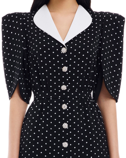 Платье Sillage (Силлаж) черное в белый горошек