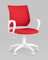 Кресло офисное TopChairs ST-BASIC-W красная ткань крестовина белый пластик