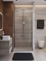 Душевая дверь Cezares LUX 70 B-FS-1-70-C-CR стекло прозрачное/профиль хром