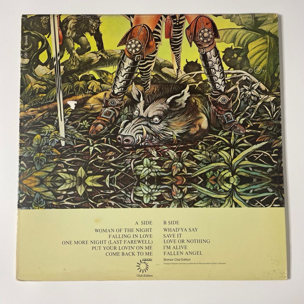 Винтажная виниловая пластинка LP Uriah Heep Fallen Angel (Германия 1978)