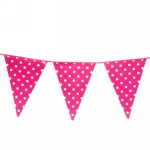 Растяжка 2,5м 10 флажков h29см «Розовый горошек»