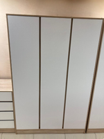 Шкаф 3-х дверный Бруно ЛДСП дуб сонома/белый