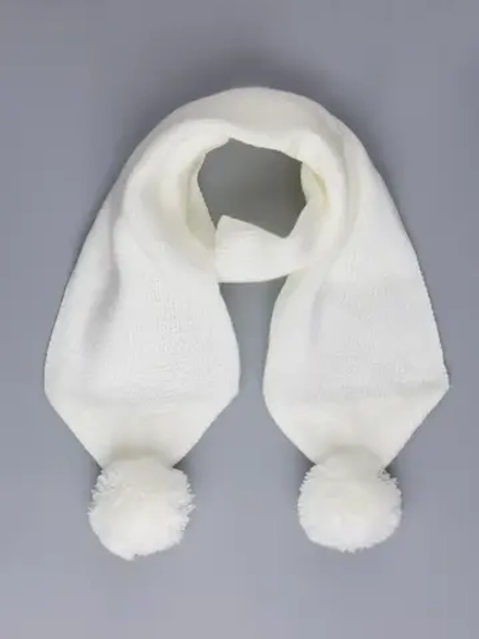 Шарф зимний вязаный с помпонами для детей
