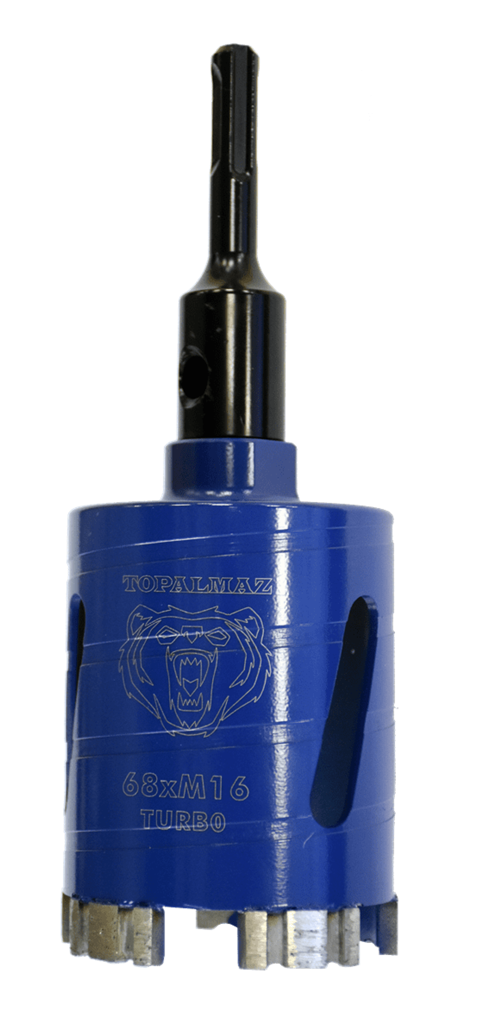 Алмазная коронка TOPALMAZ 68 и 72 мм по бетону, сегмент TURBO, для подрозетников