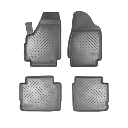 Ковры в салон Norplast/Unidec для VAZ Lada Niva Legend (2021-)Полиуретан,Серый,3 двери арт.NPL-Po-94-21-2-G