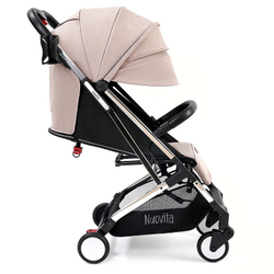 Детская прогулочная коляска Nuovita Anima Caff_, Argento / Кофейный, Серебряный