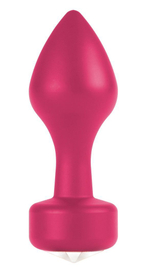 Розовый анальный плаг Elegant Pink - 8,3 см. (Цвет: розовый)