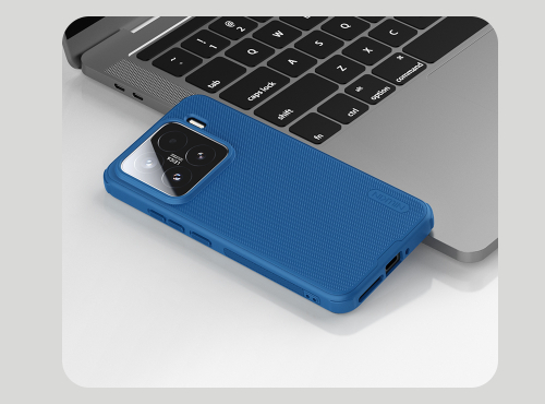 Усиленный чехол синего цвета от Nillkin для смартфона Xiaomi 15, серия Super Frosted Shield Pro