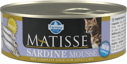 Консервы Farmina Matisse Cat Adult Mousse мусс для взрослых кошек с сардинами 300 г