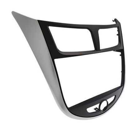 Магнитола для Hyundai Solaris 1 2010-2016 (рамка серебристо-черная тип 3) - FarCar BM9-2K-7011F3 монитор 9.5" 2K QLED на Android 14, TS10, 4+32Гб, CarPlay, 4G SIM-слот