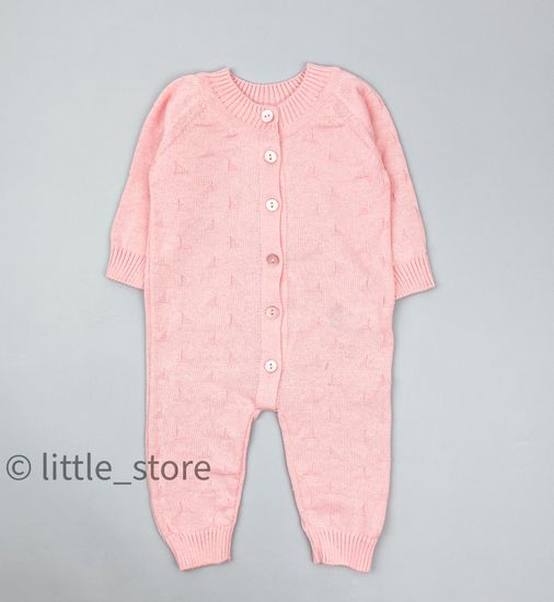 Комбинезон вязаный Персиковый