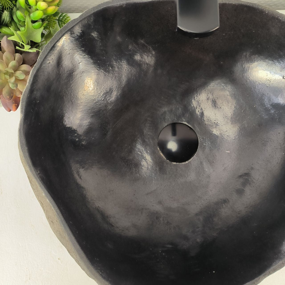 Каменная раковина из речного камня RS-05445 (42*38*14) 0856 из натурального камня