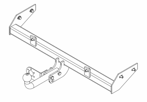 Фаркоп AvtoS для ВАЗ 2117, 2118 (2004-2012) с универсальной электрикой и сертификатом в комплекте, арт.(VAZ-39+electr)