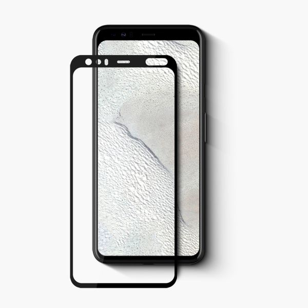 Защитное стекло 5d для Google Pixel 4 XL (Full Glue полная проклейка, черная рамка)