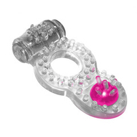 Прозрачное эрекционное кольцо 1,7см с вибрацией Lola Games Rings Ringer 0114-70Lola