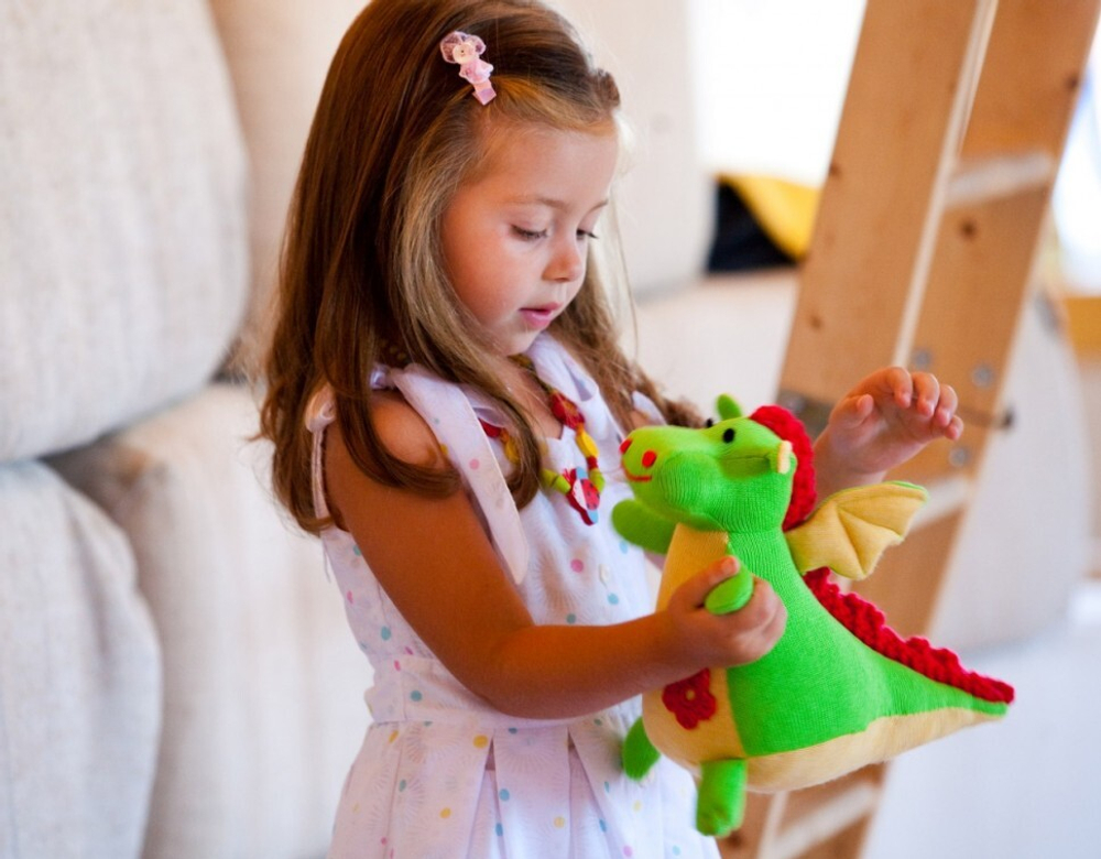 Вязаная игрушка Дракончик, Фрея