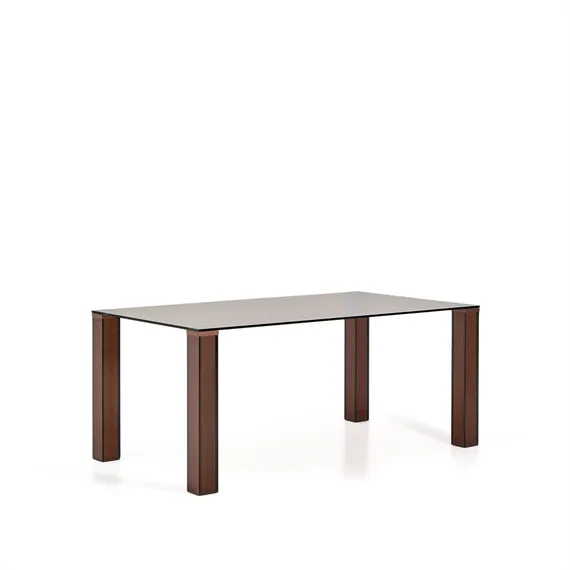 Стол Adularia из коричневого закаленного стекла 160 x 90 см