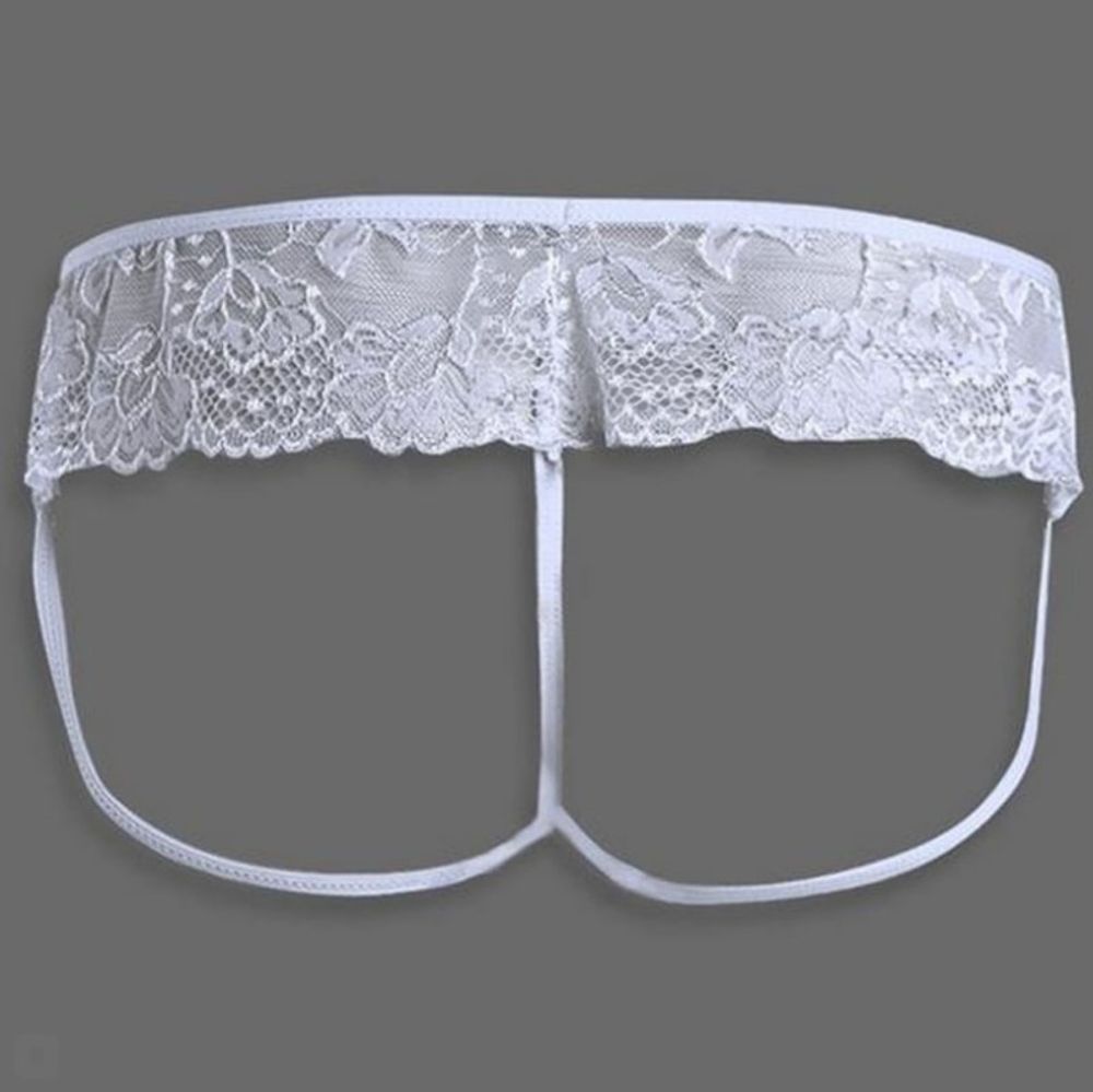 Мужские трусы стринги белые Romeo Rossi RR1038-1