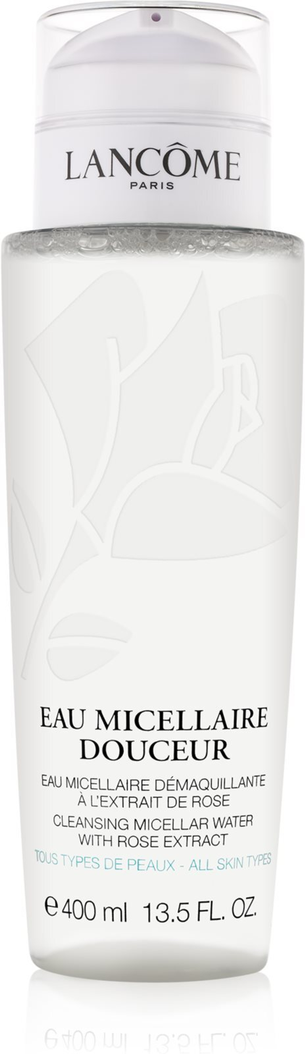 Lancome Eau Micellaire Douceur - очищающая мицеллярная жидкость с ароматом розы /   400  ml  / GTIN 3605530742221