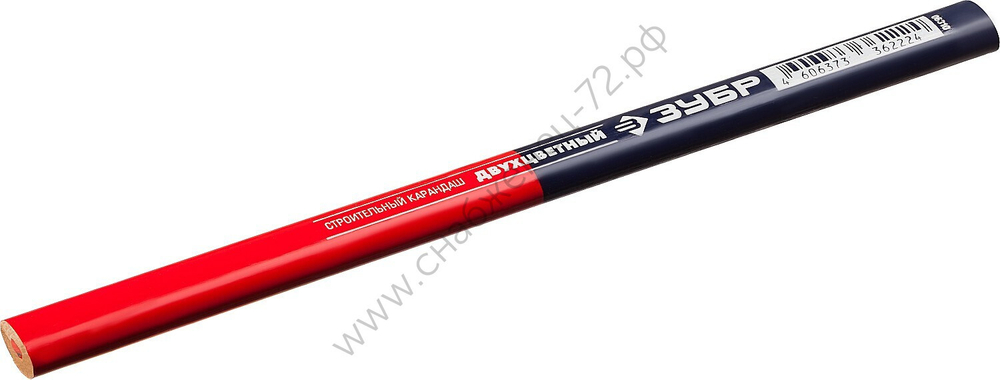 ЗУБР КС-2 HB, 180 мм, Двухцветный строительный карандаш, ПРОФЕССИОНАЛ (06310)