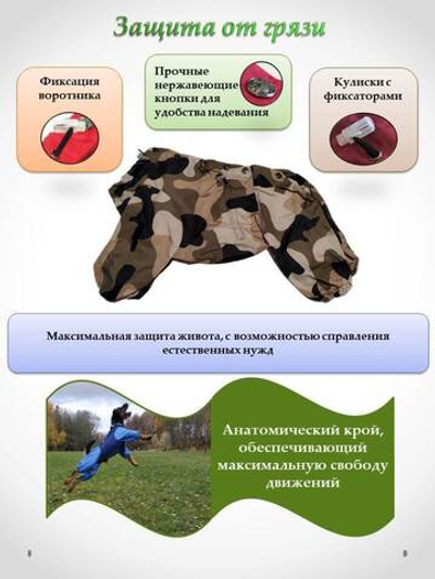 Комбинезон - Ветровка спектр (без подкладки) 15 размер (обхват груди 27 - 33)