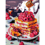 Алмазная мозаика 30*40см частич.заполн. "Медовый десерт" (Lori)