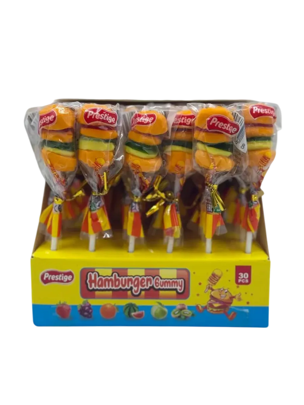 Жевательный мармелад Бургеры на палочке ,30шт по 10гр.