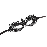 Черная ажурная текстильная маска Кэролин Bior Toys Erowoman-Eroman EE-20357