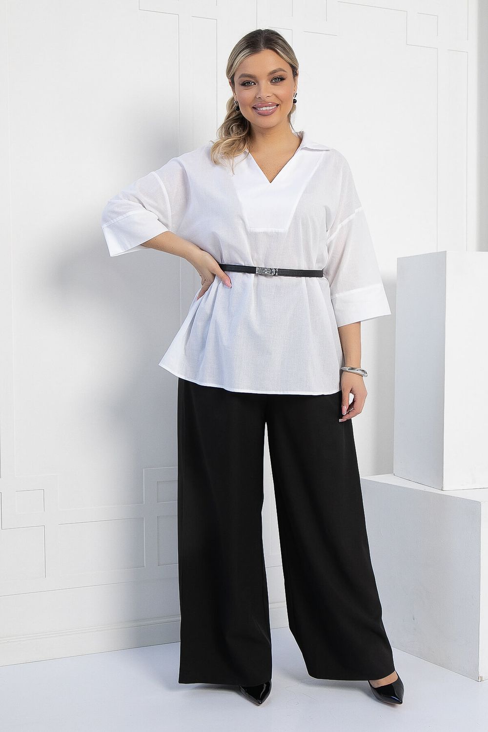 Блуза Легкость движения (белая) Б12945-30М LT Collection