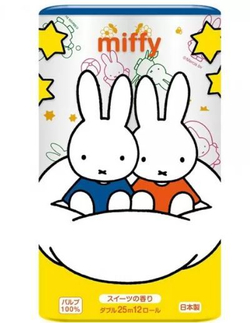 Бумага туалетная Marutomi "Miffy" 2-х слойная 12 рул по 25м