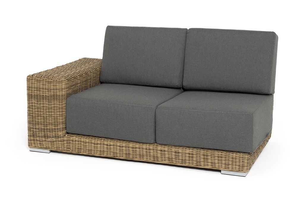 "Капри" модуль диванный правый с подушками, цвет соломенный