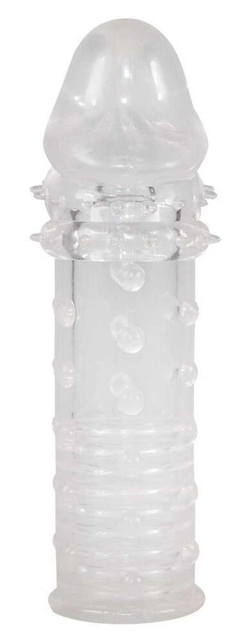 Прозрачная насадка на пенис Fun Extension - 16 см.
