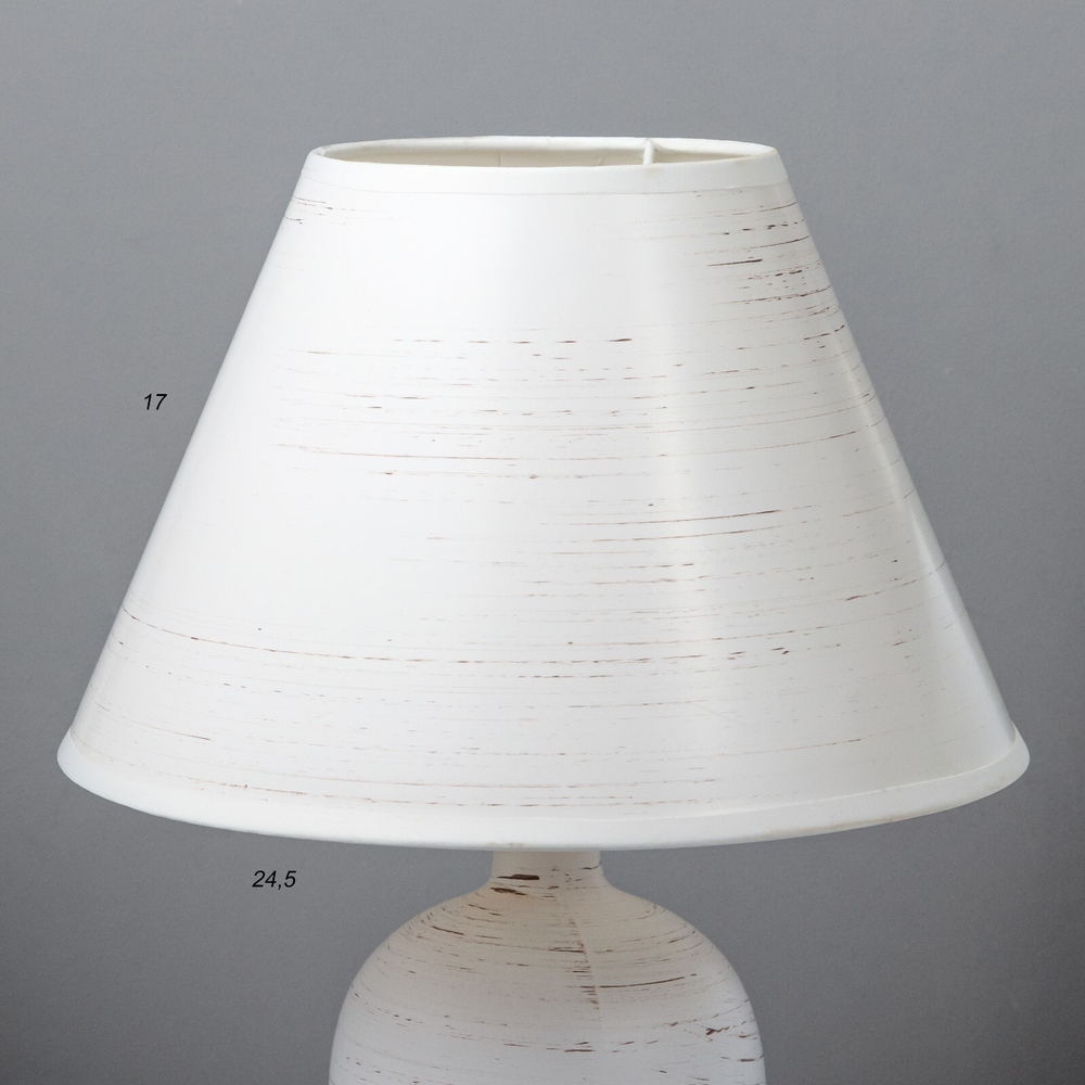 Лампа настольная E14 40Вт  22х22х37 см (белый + коричневый)