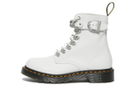 Dr. Martens 1460 Pascal Chain Leather Lace Up Boot "White" Women"s