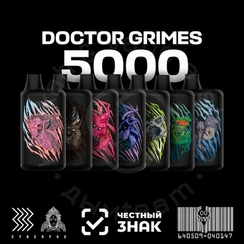 Одноразовая ЭС DOCTOR GRIMES - TRACER 5000 (КОЛА, ТРАВЫ, ТЁМНЫЕ ЯГОДЫ, ХОЛОД) (M)