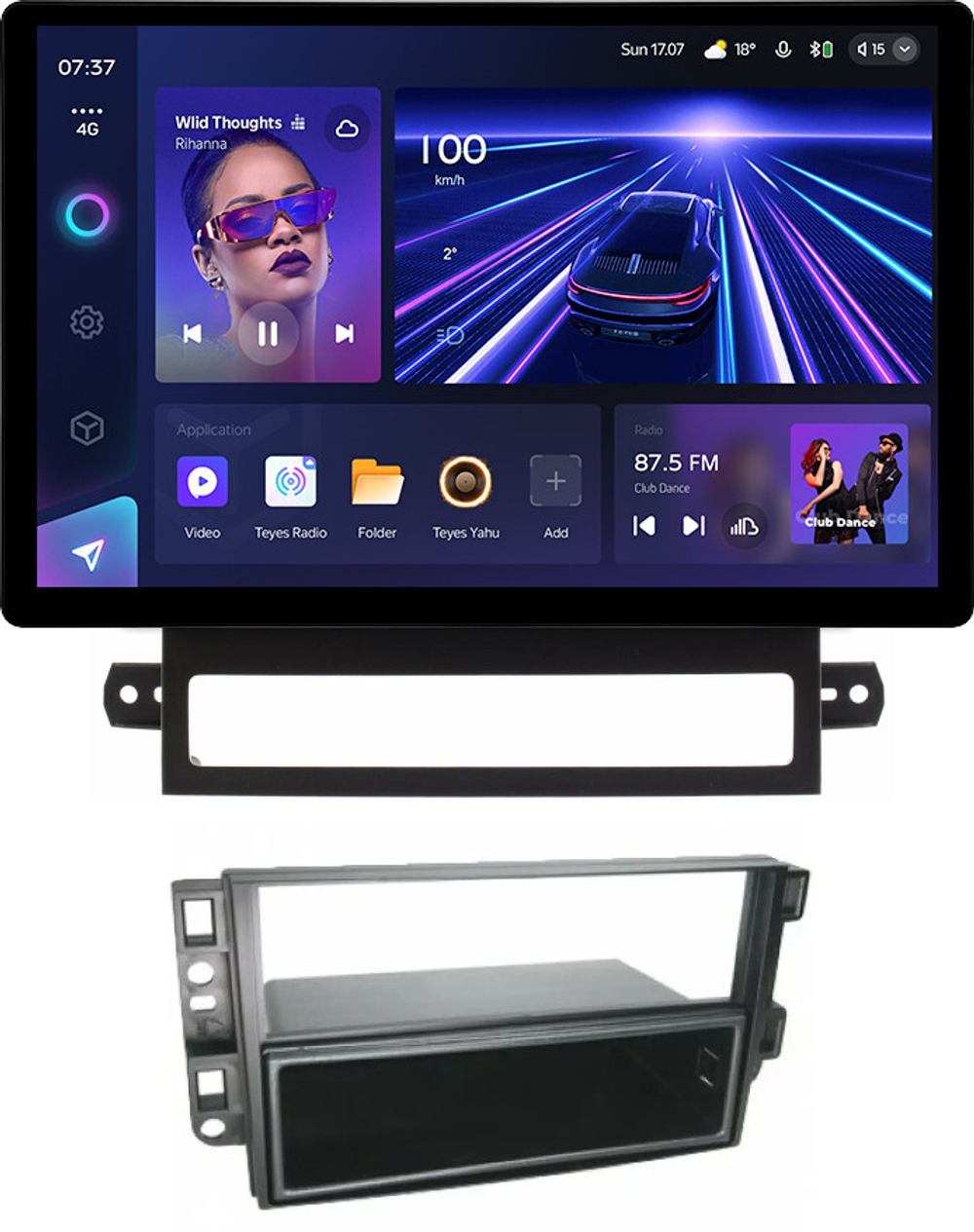 Магнитола для Chevrolet Captiva 2006-2011 (перенос БК вниз) - Teyes CC3-2K монитор 13", QLED+2K, Android 10, ТОП процессор, 4G SIM-слот, CarPlay