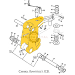 Кингпост оригинал JCB-3cx/4cx элемент задней стрелы | 128/E5496, 331/49744, 128/10855, 128/E5582