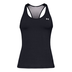 Женская теннисная майка Under Armour Heatgear Racer Tank Top Women - Black, Silver