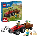 Конструктор LEGO City 60461 Красный сельскохозяйственный трактор с прицепом и овцами