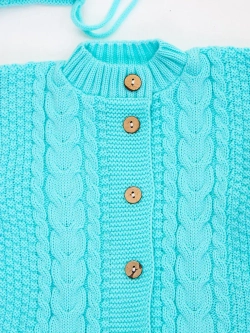 вязаный комбинезон для новорожденных