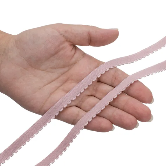 Резинка отделочная пыльно-розовая 10 мм (цв. 019), 641/10