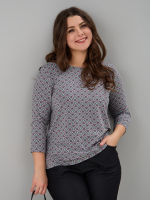 Лонгслив ЛНв-306/кофе-цветочныйорнамент