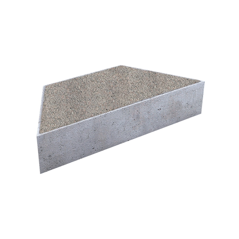 Тротуарная плитка ТРАПЕЦИЯ - Гранит Серый