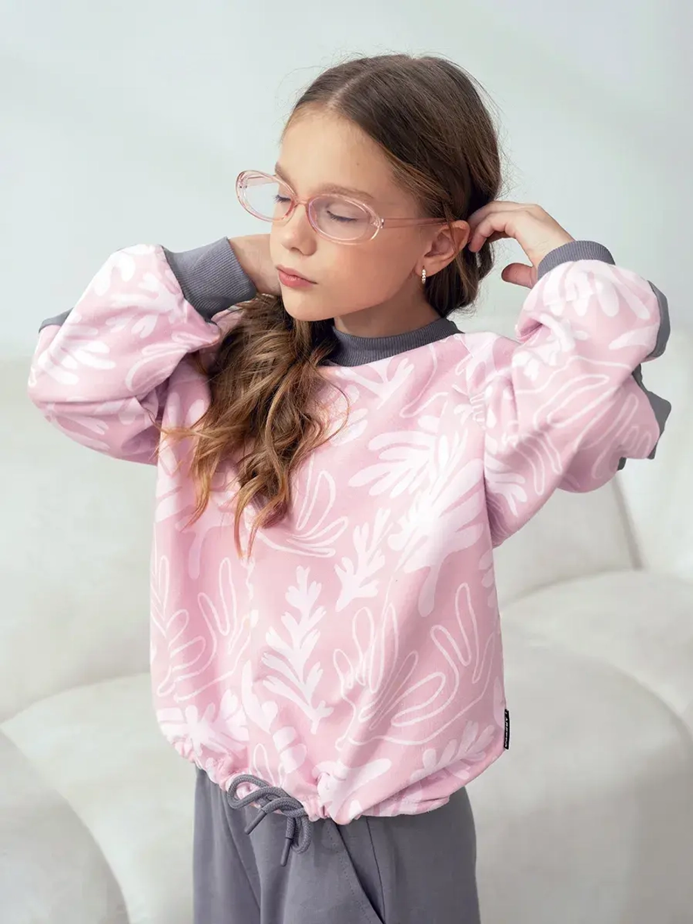 Костюм для девочки на осень, свитшот и штаны