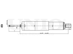 Амортизатор газовый задней подвески UNIO SAB-10517