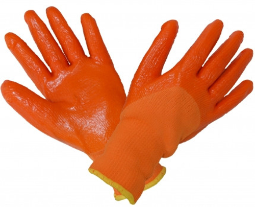 Перчатки нейлоновые с нитриловым обливом Пламя (уп-12шт)