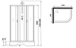 Душевая кабина Niagara Classic 120х90 L NG-33294-14LBKTG с гидромассажем