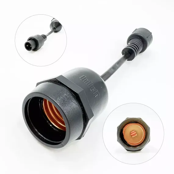 Белт-Лайт UNIBELT 5 м., провод черный Каучук, шаг 50 см., 10 подвесных патронов, IP65, LTC (UBL5m/10L-1)