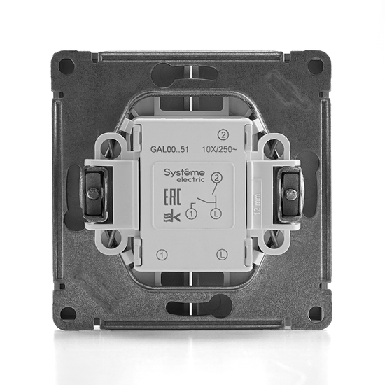 Выключатель 2-кл. ArtGallery (сх. 5) 10AX механизм алюм. SE GAL000351