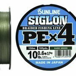 Плетеный шнур SUNLINE Siglon PE x4 150m Light Green #1,5 (0,209mm) 11,0kg 430680